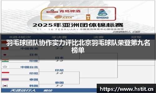 羽毛球团队协作实力评比北京羽毛球队荣登第九名榜单